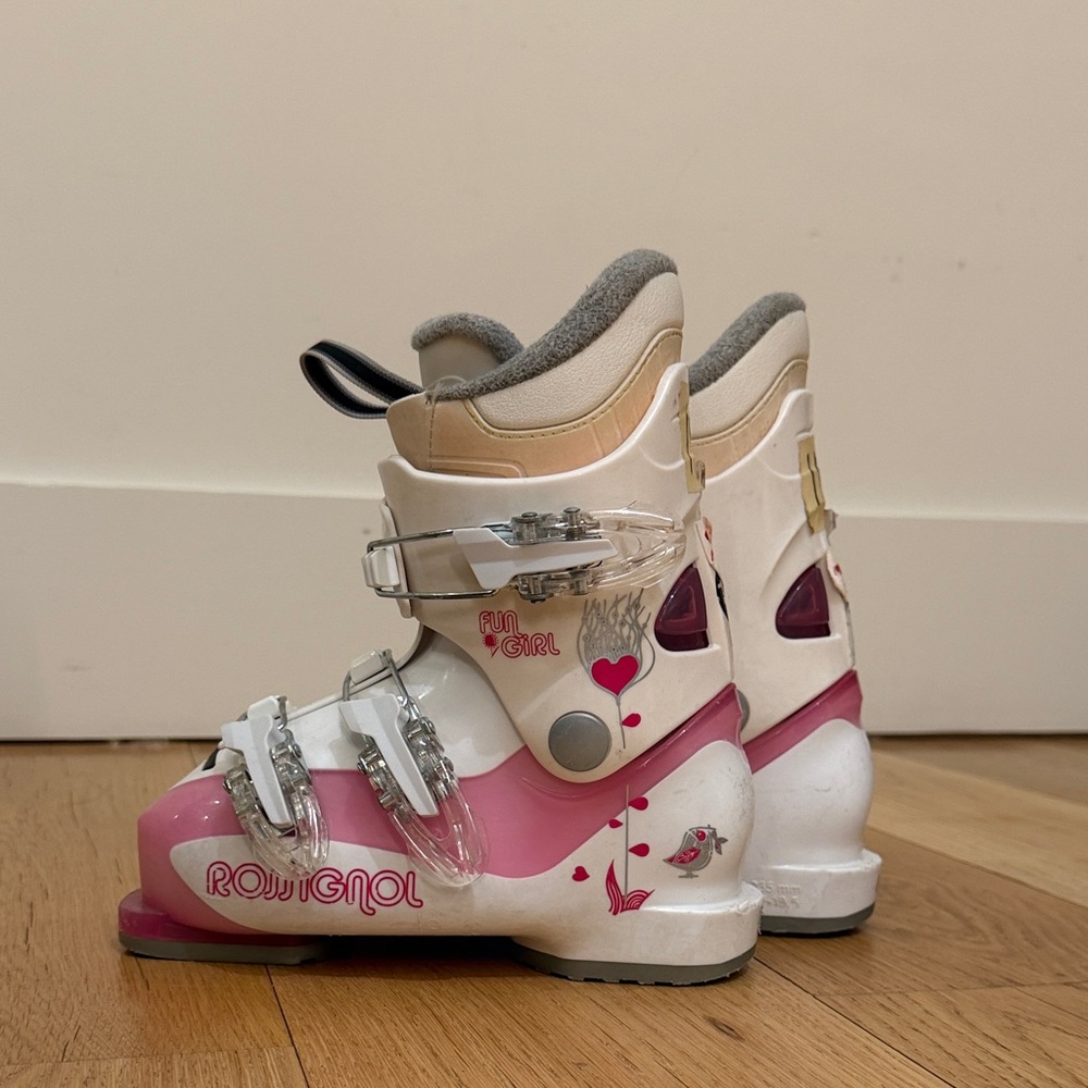 Rossignol Fun Girl Pink and White Ski Boots